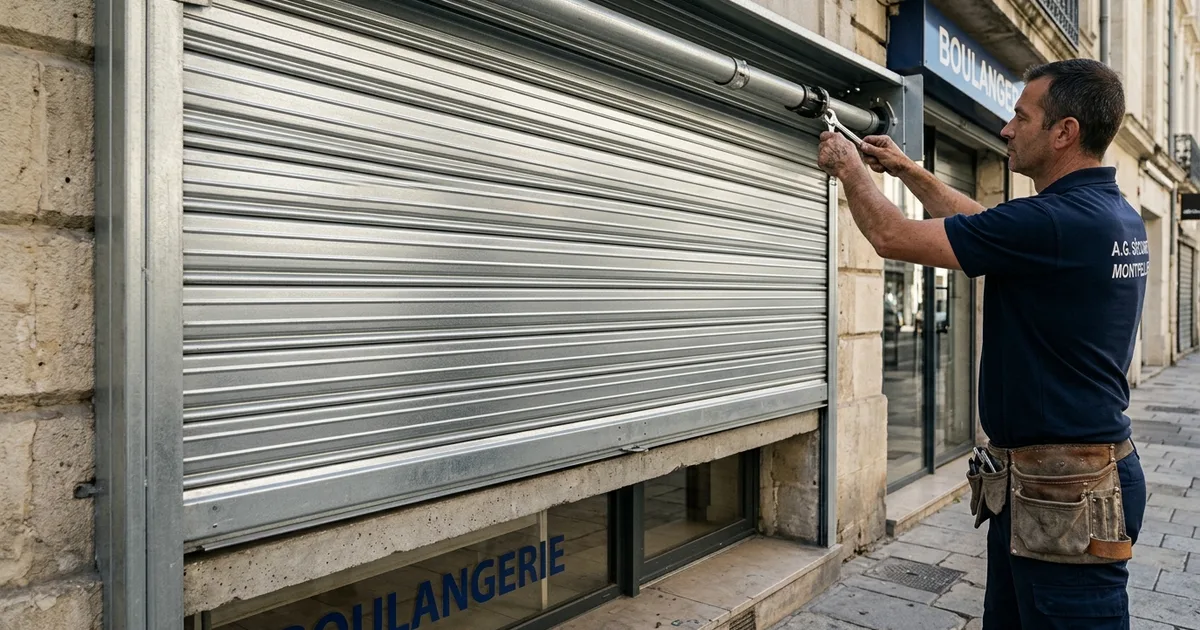 Rideau Métallique et Chaleur Estivale à Montpellier